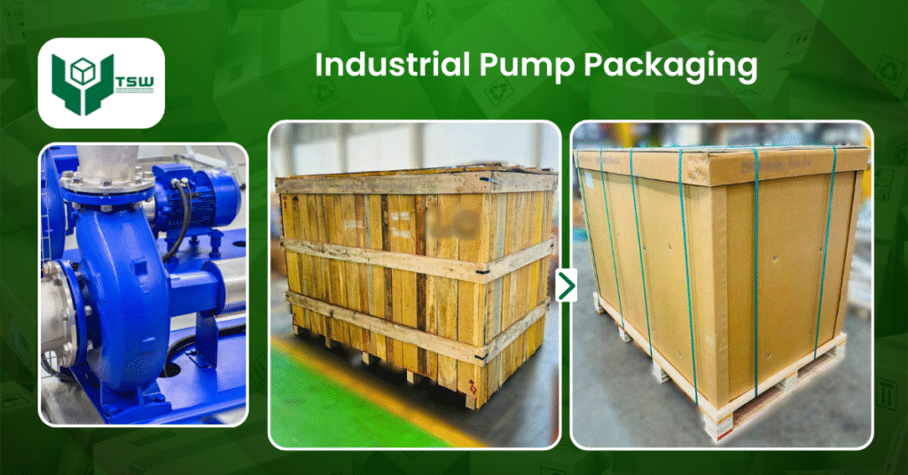 Development of Pump Packaging by TSW 2 industrial pump packaging